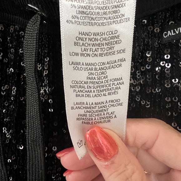 Calvin Klein Black Sequin Jogger Pants - Picture 6 of 6